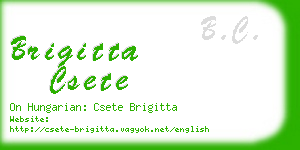 brigitta csete business card